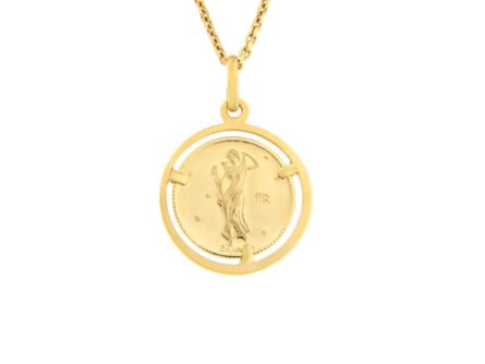 Gold pendant, zodiac sign Code: 3ce-virgin Code.