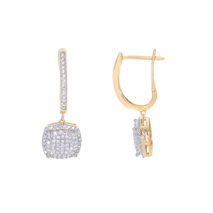 Kullast kõrvarõngad teemantidega 0,45 ct. Kood: 40hkc, 34hka