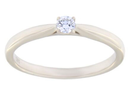 Kullast sõrmus teemantiga 0,17 ct. Kood: 121ap,42ae