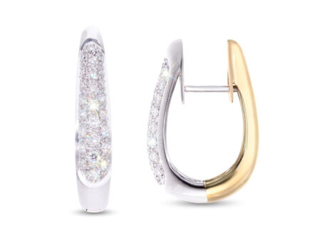 Kullast kõrvarõngad teemantidega 0,48 ct. Kood: 42una, 8ay