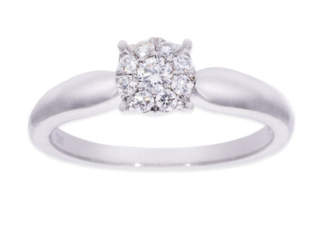 Kullast sõrmus teemantidega 0,18 ct. Kood: 43ar
