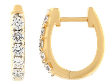 Kullast kõrvarõngad teemantidega 0,66 ct. Kood: 39ay, 41ap
