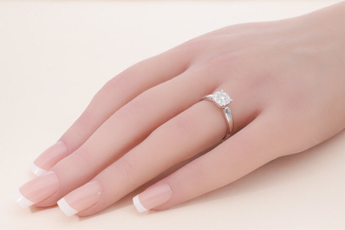 Kullast sõrmus teemantidega 0,39 ct. Kood: 45ar - Image 2