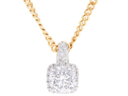Kullast ripats teemantidega 0,60 ct. Kood: 49af