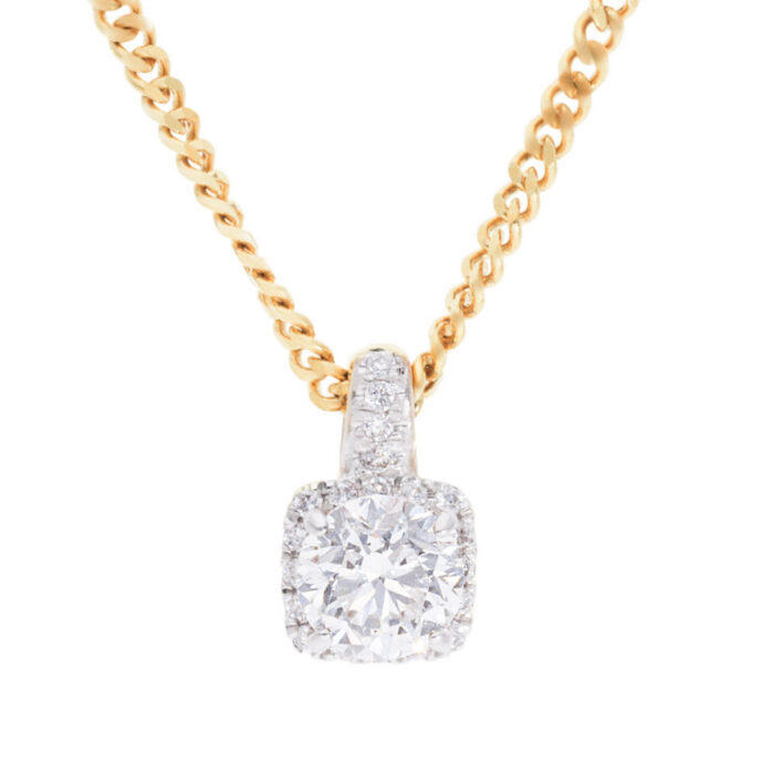 Kullast ripats teemantidega 0,60 ct. Kood: 49af
