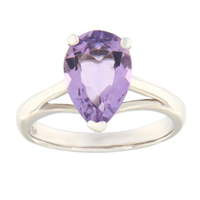 Kullast sõrmus ametüstiga 0,55 ct. Kood: 49b