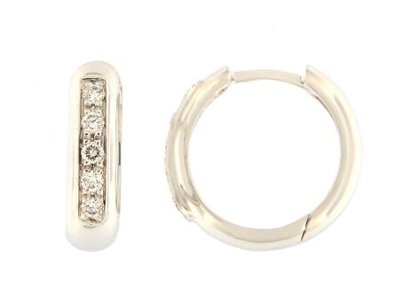 Kullast kõrvarõngad teemandiga 0,14 ct. Kood: 3ay, 119ae