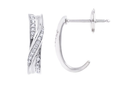Kullast kõrvarõngad teemantidega 0,12 ct. Kood: 50ay