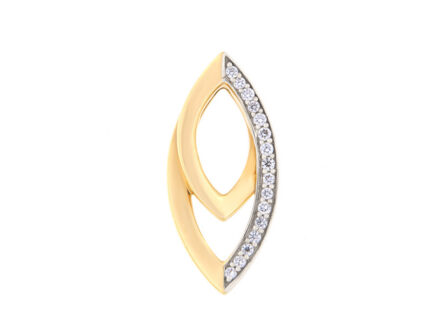 Kullast ripats teemantidega 0,08 ct. Kood: 54ag