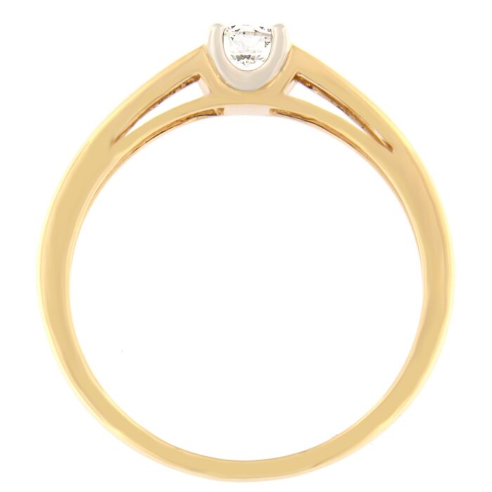 Kullast sõrmus teemantiga 0,25 ct. Kood: 10ar,54at - Image 3