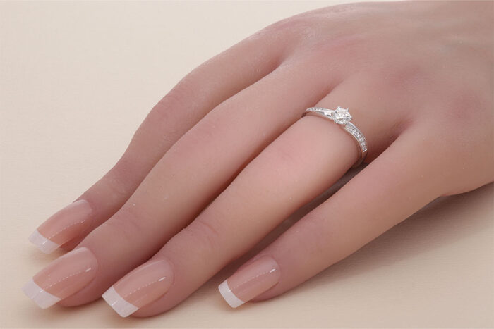Kullast sõrmus teemantidega 0,44 ct. Kood: 55ar - Image 2