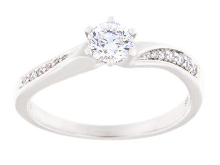 Kullast sõrmus teemantidega 0,44 ct. Kood: 55ar