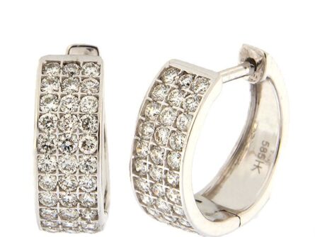 Kullast kõrvarõngad teemantidega 0,75 ct. Kood: 33hkc, 60hka