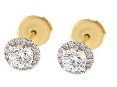 Gold earrings with diamonds 0,88 ct. Code: 55ay, 57ak