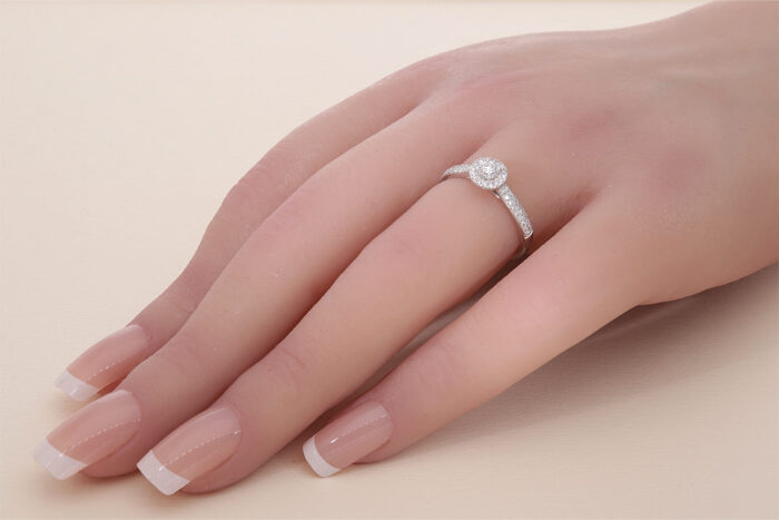 Kullast sõrmus teemantidega 0,39 ct. Kood: 57ar - Image 2