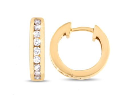 Kullast kõrvarõngad teemantidega 0,31 ct. Kood: 58una, 19ay, 132ae