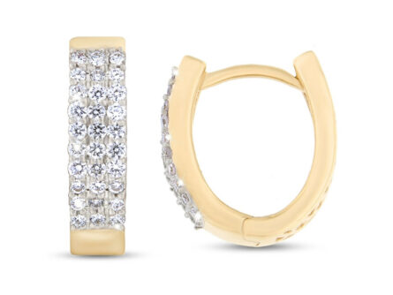 Kullast kõrvarõngad teemantidega 0,22 ct. Kood: 59una, 20ay, 133ae