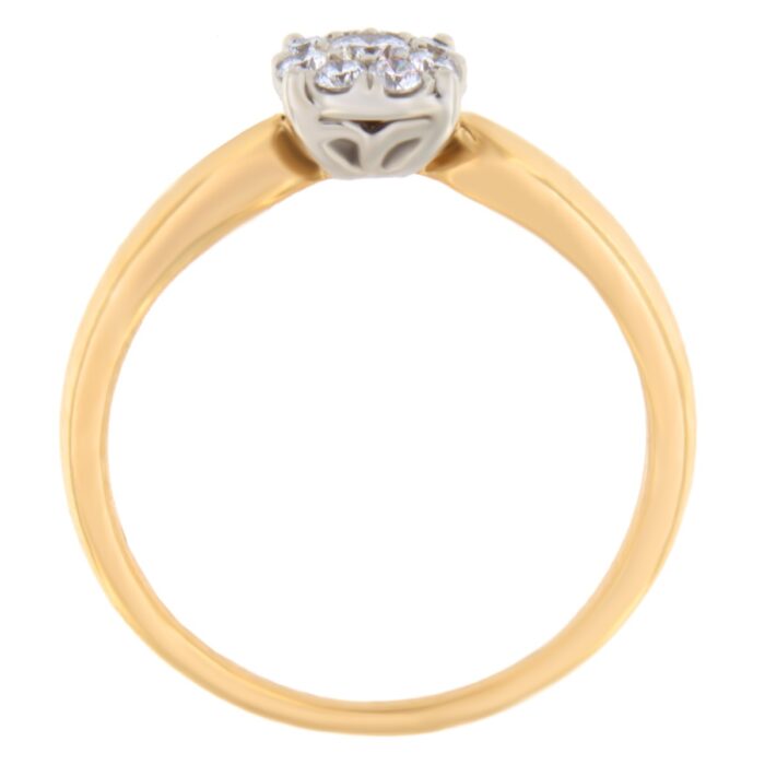 Kullast sõrmus teemantidega 0,18 ct. Kood: 158ay - Image 2