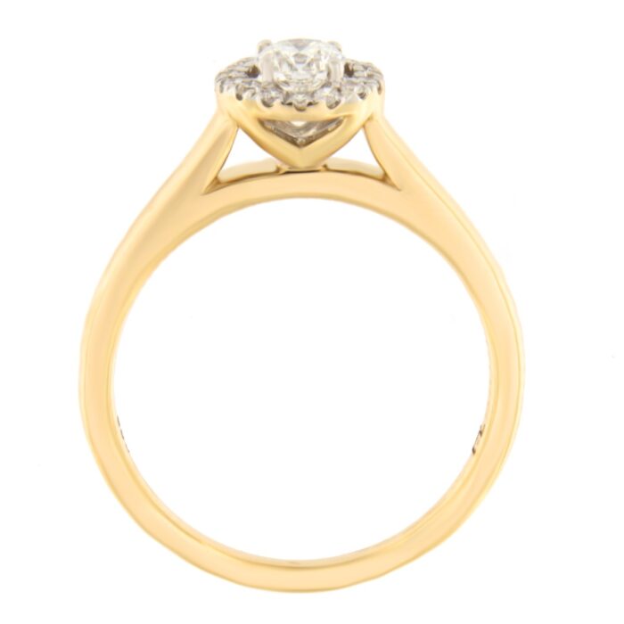 Kullast sõrmus teemantiga 0,33 ct. Kood: 61he - Image 2