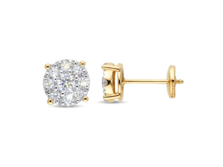 Kullast kõrvarõngad teemantidega 0,40 ct. Kood: 61una, 24ay, 87ap