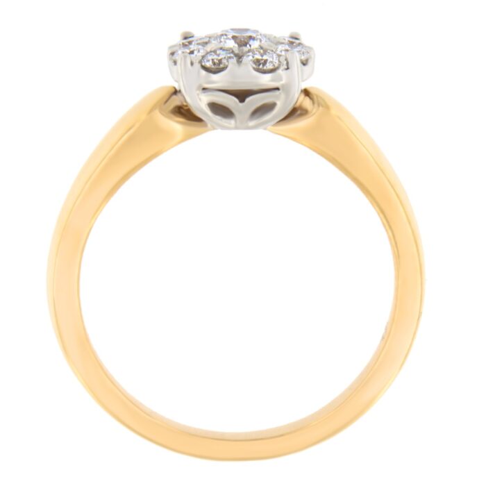 Kullast sõrmus teemantidega 0,37 ct. Kood: 159ay, 44ar - Image 3