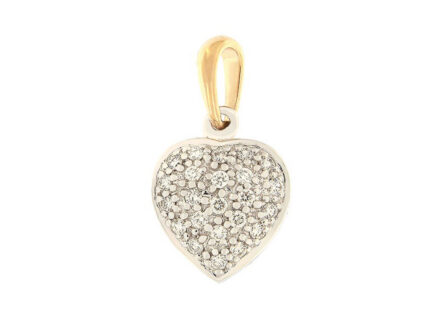 Kullast ripats teemantidega 0,18 ct. Kood: 62ak