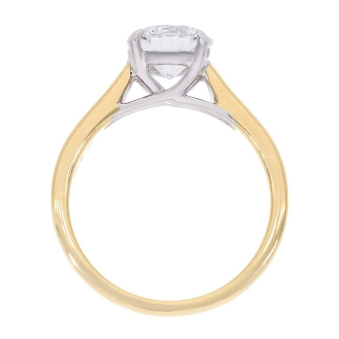 Kullast sõrmus laboris kasvatatud teemantiga 1,58 ct. Kood: LAB+RX4083-Y-1,5 - Image 4