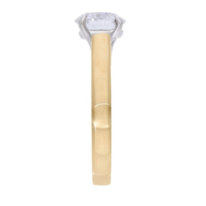 Kullast sõrmus laboris kasvatatud teemantiga 1,58 ct. Kood: LAB+RX4083-Y-1,5 - Image 3