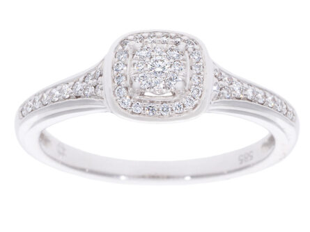 Kullast sõrmus teemantidega 0,18 ct. Kood: 63ae