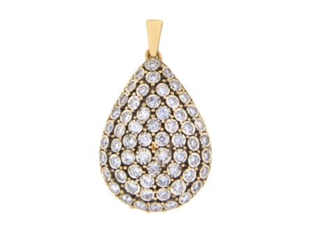 Kullast ripats teemantidega 0,46 ct. Kood: 63an