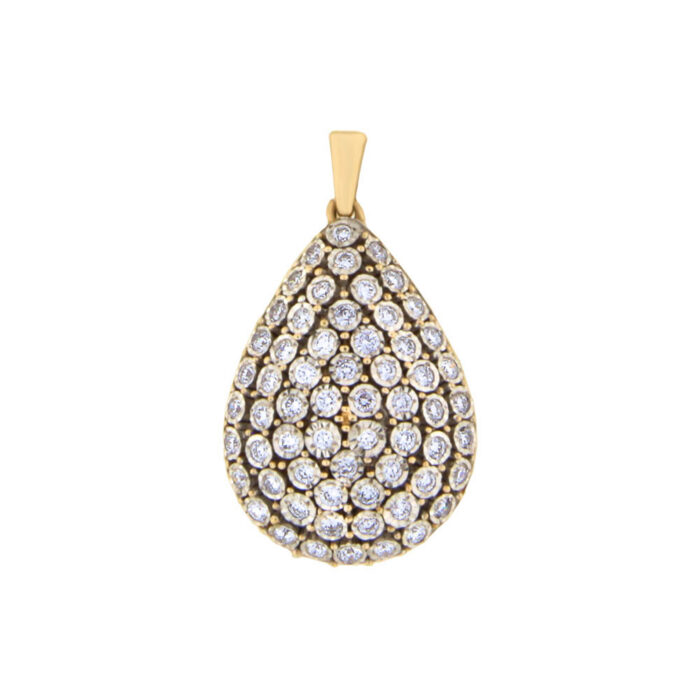 Kullast ripats teemantidega 0,46 ct. Kood: 63an
