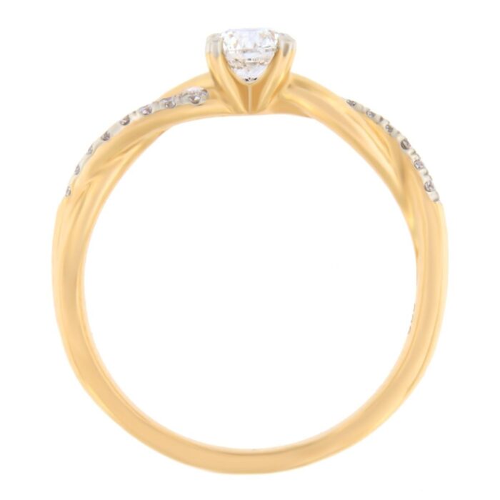 Kullast sõrmus teemantidega 0,38 ct. Kood: 161ay, 47ar - Image 3