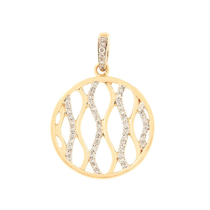 Kullast ripats teemantidega 0,27 ct. Kood: 64ak