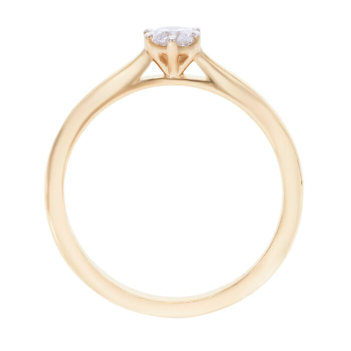 Kullast sõrmus teemantiga 0,25 ct. Kood: 64ar - Image 3