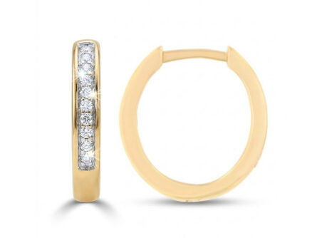 Kullast kõrvarõngad teemantidega 0,08 ct. Kood: 65una