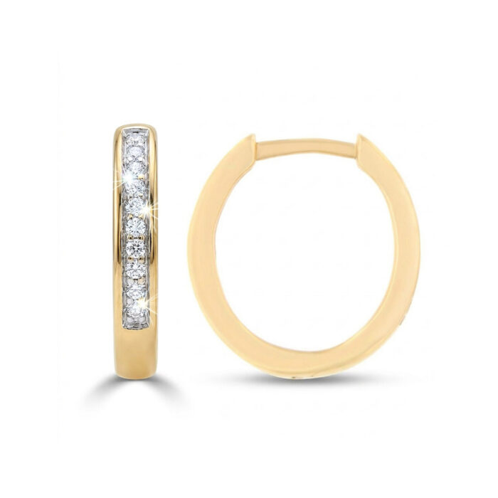 Kullast kõrvarõngad teemantidega 0,08 ct. Kood: 65una