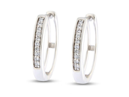 Kullast kõrvarõngad teemantidega 0,08 ct. Kood: 64una