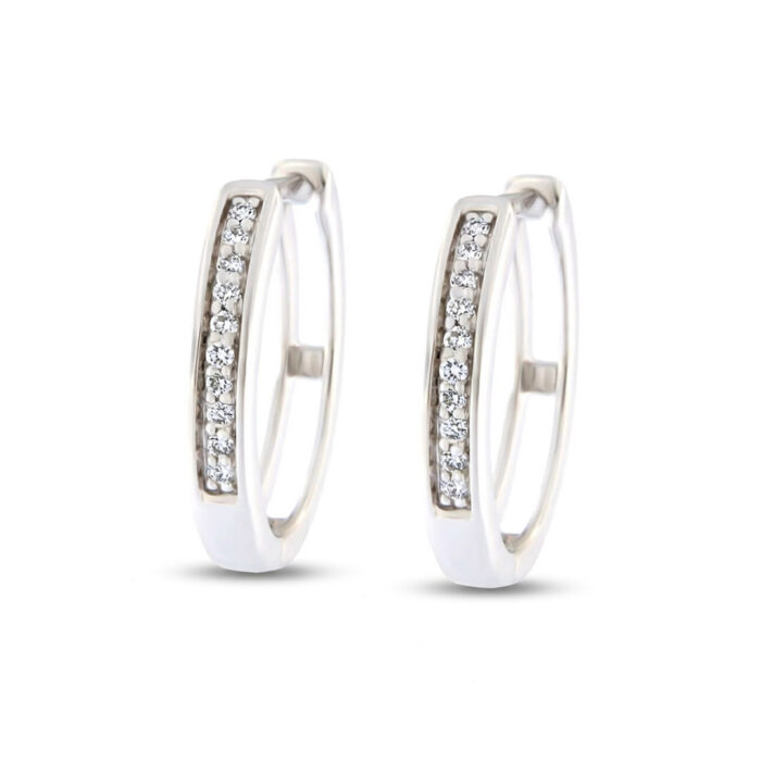 Kullast kõrvarõngad teemantidega 0,08 ct. Kood: 64una