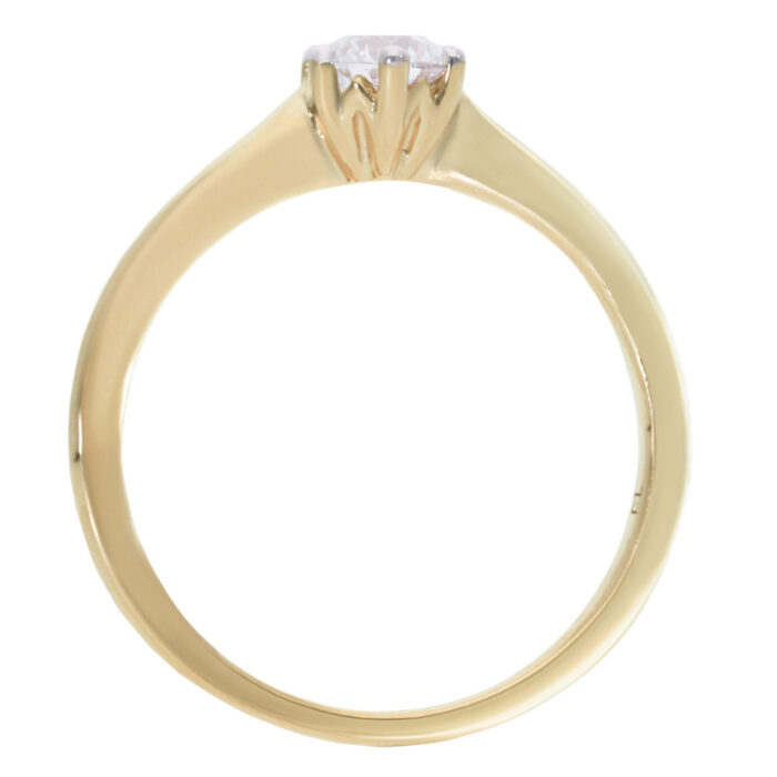 Kullast sõrmus teemantiga 0,41 ct. Kood: 66ar,26ap - Image 3