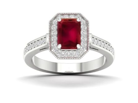 Gold ring with diamonds and ruby Code: 67hh