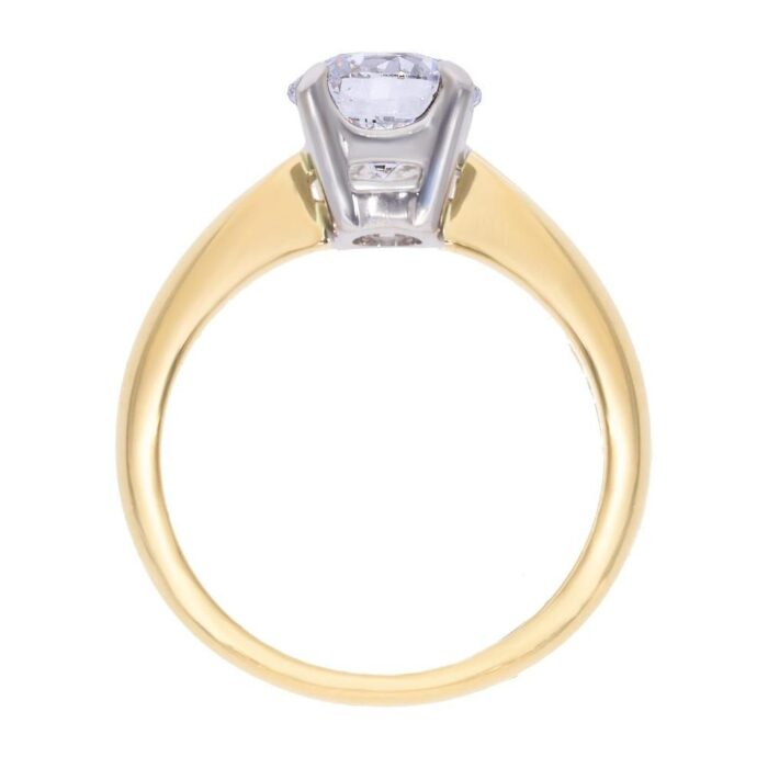 Kullast sõrmus laboris kasvatatud teemantiga 1,52 ct. Kood: LAB+RX3105-Y-1,5 - Image 4