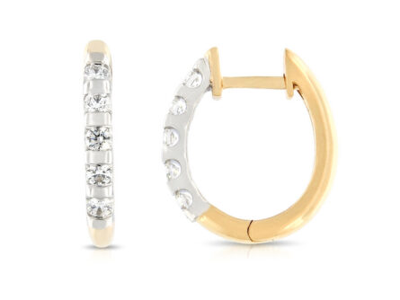 Kullast kõrvarõngad teemantidega 0,25 ct. Kood: 67una, 35ay, 30am