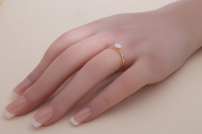 Kullast sõrmus teemantiga 0,41 ct. Kood: 144ay - Image 2