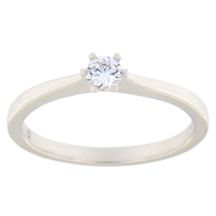 Kullast sõrmus teemantiga 0,15 ct. Kood: 65ar