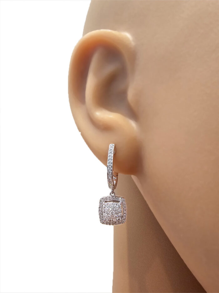 Kullast kõrvarõngad teemantidega 0,50 ct. Kood: 29hf - Image 2