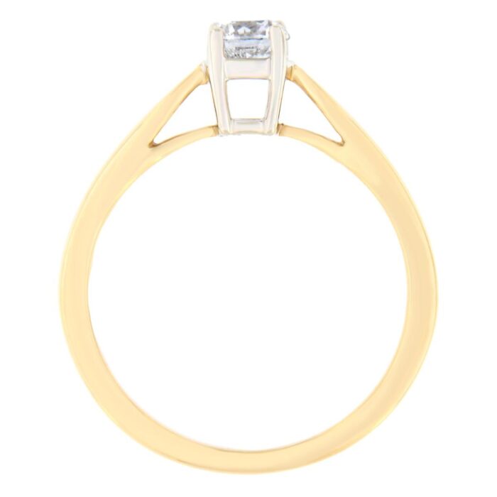 Kullast sõrmus teemantiga 0,38 ct. Kood: 70af - Image 3