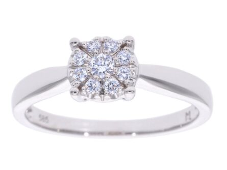 Kullast sõrmus teemantidega 0,15 ct. Kood: 151ay, 76ar