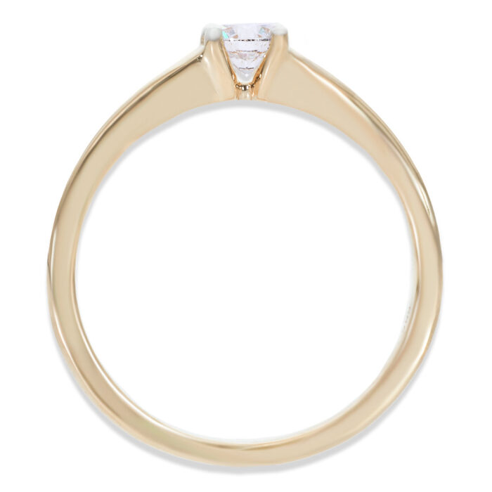 Kullast sõrmus teemantiga 0,27 ct. Kood: 72ar - Image 3