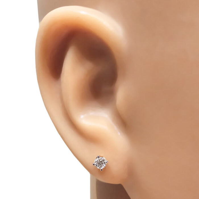 Kullast kõrvarõngad teemantidega 0,32 ct. Kood: 73ay - Image 3