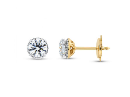 Kullast kõrvarõngad teemantidega 1,13 ct. Kood: 73una